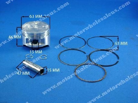1265148114PISTON SET 09 — 200 CC 4-STROKE (63 MM PIN 47 MM)