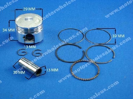1265148114PISTON SET 11 — 50 CC 4-STROKE (MOPED 39 MM PIN 30 MM)